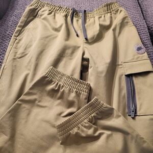 Nike olive cargo jogger pants mens small Nike dri fit